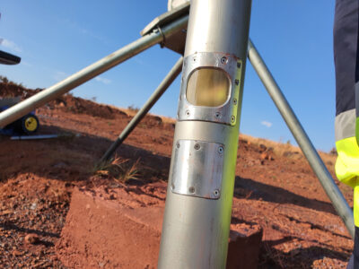 Iberia70 closeup probe window in iron ore